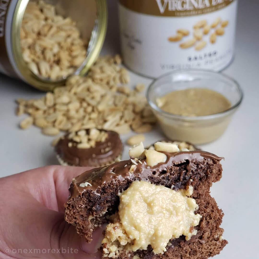 Peanut Butter Filled Brownie Cupcakes